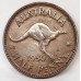 AUSTRALIA 1950Y. HALF 1/2 PENNY . VARIETY . WIRE IN DIE and DIE CRACKS